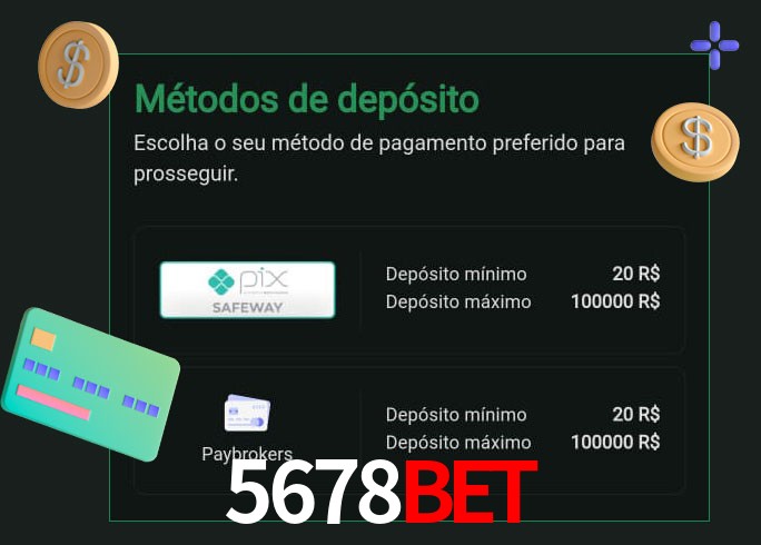 O cassino 5678bet oferece uma grande variedade de métodos de pagamento